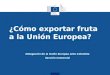 ¿Cómo exportar fruta a la Unión Europea?