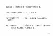 CURSO : DERECHO TRIBUTARIO I. CICLO/SECCIÓN : VII/ 49 T