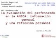 La evaluación del profesorado en la ANECA: información general y una reflexión personal