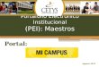 Portafolio Electrónico Institucional (PEI): Maestros