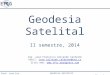 Geodesia Satelital                                                               II ciclo de 2014