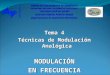 Tema 4 Técnicas de Modulación Analógica MODULACIÓN EN FRECUENCIA