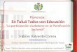 Ponencia:  En Tuluá Todos con Educación “La participación ciudadana en la Planificación Sectorial”