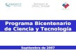 Programa Bicentenario de Ciencia y Tecnología