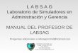 L A B S A G Laboratorio de Simuladores en Administración y Gerencia MANUAL DEL PROFESOR DE LABSAG