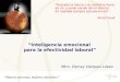“Inteligencia emocional  para la efectividad laboral” Mtro. Osmay Vázquez López