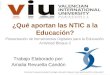 ¿Qué aportan las NTIC a la Educación?