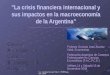 "La crisis financiera internacional y sus impactos en la  m acroeconomía de la Argentina ”