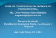 PERFIL DE COMPETENCIAS DEL PROFESOR DE EDUCACION FISICA