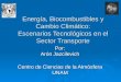 Energía, Biocombustibles y Cambio Climático: Escenarios Tecnológicos en el Sector Transporte