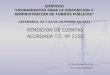 RENDICION DE CUENTAS ACORDADA T.C. Nº 2150
