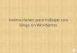 Instrucciones para trabajar con blogs en  Wordpress