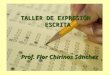 TALLER DE EXPRESIÓN ESCRITA Prof. Flor Chirinos Sánchez
