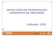 DETECCIÓN DE POTENCIALES DONANTES DE ÓRGANOS Cañuelas -2012