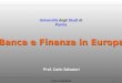 Banca e Finanza in Europa