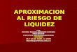 APROXIMACION AL RIESGO DE LIQUIDEZ