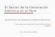 El Sector de la Generación Eléctrica en el Perú