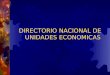 DIRECTORIO NACIONAL DE UNIDADES ECONOMICAS