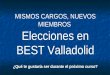 MISMOS CARGOS, NUEVOS MIEMBROS  Elecciones en BEST Valladolid