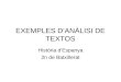EXEMPLES D’ANÀLISI DE TEXTOS
