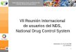 VII Reunión Internacional  de usuarios del NDS,  National Drug Control System