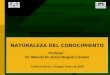 NATURALEZA DEL CONOCIMIENTO Profesor:  Dr. Manuel de Jesús Moguel Liévano