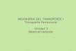 INGENIERIA DEL TRANSPORTE I Transporte Ferroviario  Unidad 3 Material rodante