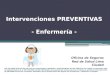 Intervenciones PREVENTIVAS - Enfermería -
