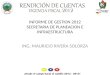 INFORME DE GESTION 2012 SECRETARIA DE PLANEACION E INFRAESTRUCTURA