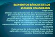 ELEMENTOS BÁSICOS DE LOS ESTADOS FINANCIEROS