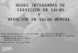 REDES INTEGRADAS DE SERVICIOS DE SALUD Y  ATENCIÓN EN SALUD MENTAL