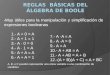Reglas  Básicas del  Álgebra de Boole