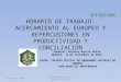 HORARIO DE TRABAJO: ACERCAMIENTO AL EUROPEO Y REPERCUSIONES EN PRODUCTIVIDAD Y CONCILIACIÓN