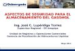 ASPECTOS DE SEGURIDAD PARA EL ALMACENAMIENTO DEL GASOHOL Ing. José C. Lupérdiga Torres