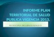 INFORME PLAN TERRITORIAL DE SALUD PUBLICA VIGENCIA 2013