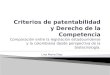 Criterios de patentabilidad y Derecho de la Competencia