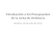 Introducción a los Presupuestos de la Junta de Andalucía