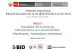 Seminario Internacional  Modernización de la Gestión Pública en el Perú