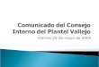 Comunicado del Consejo Interno del Plantel Vallejo