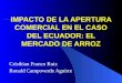 IMPACTO DE LA APERTURA COMERCIAL EN EL CASO DEL ECUADOR: EL MERCADO DE ARROZ