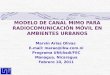 MODELO DE CANAL MIMO PARA RADIOCOMUNICACIÓN MÓVIL EN AMBIENTES URBANOS