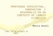 PROPIEDAD INTELECTUAL, INNOVACION  Y DESARROLLO EN UN CONTEXTO DE CAMBIO CLIMATICO