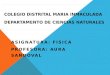 COLEGIO  DISTRITAL MARIA INMACULADA DEPARTAMENTO  DE  CIENCIAS NATURALES