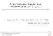 Programación Didáctica Matemáticas 1º E.S.O