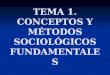 TEMA 1. CONCEPTOS Y MÉTODOS SOCIOLÓGICOS FUNDAMENTALES