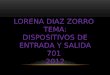 Lorena diaz zorro  tema: dispositivos de entrada y salida 701  2012