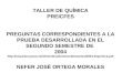 TALLER DE QUÍMICA PREICFES PREGUNTAS CORRESPONDIENTES A LA PRUEBA DESARROLLADA EN EL SEGUNDO SEMESTRE DE  2004