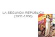 LA SEGUNDA REPÚBLICA (1931-1936)