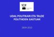 Udal politikari eta talde politikoen gastuak 2004-2012