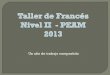 Taller de Francés Nivel II - PEAM - UNRC